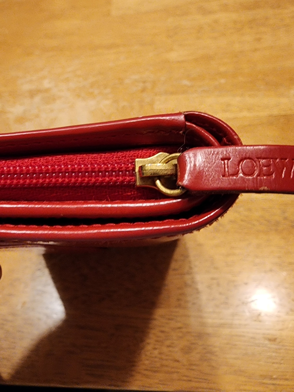 vintage Loewe red leather long wallet - Picture 16 of 16